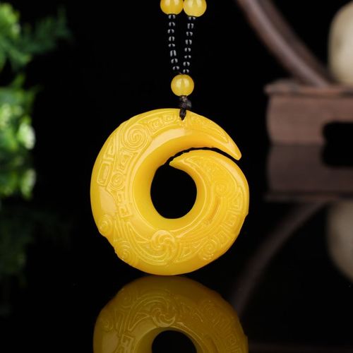 Collier Pendentif Dragon Chinois Jaune Jade, Accessoires De Mode, Sculpté À La Main, Amulette Porte-Bonheur Pour Homme Et Femme, Chaîne De Pull