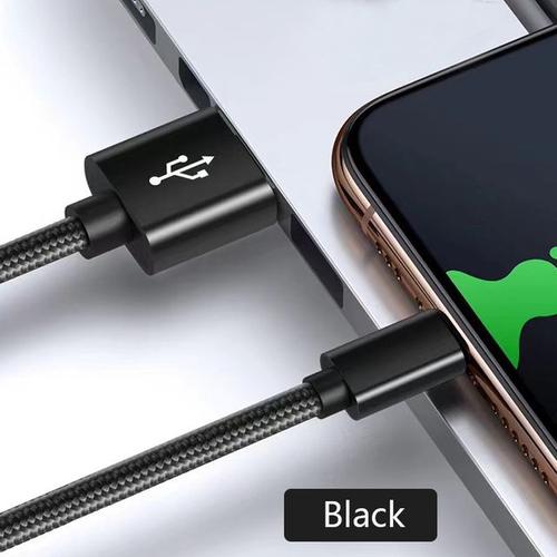 Chargeur de téléphone micro USB de type C câble de charge rapide fil de  direction de téléphone portable iPhone 13 Xiaomi Redmi Note 10 9 3A