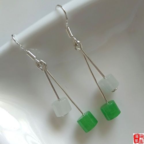 Boucles D'oreilles En Argent 925 Incrusté De Jade Émeraude Naturelle, Goutte D'eau, Gourde, Accessoires De Bricolage Originaux, Perle Verte, Cadeau Pour Femmes, Bijoux En Pierre