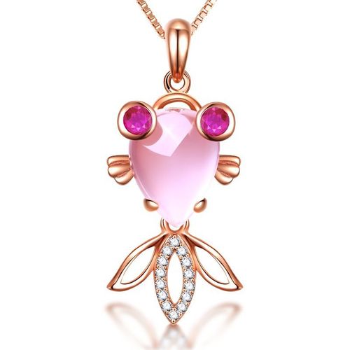 Collier Pendentif Petit Poisson Rouge En Cristal, Bijoux À Breloques, Accessoires De Mode Sculptés À La Main, Amulette Porte-Bonheur Pour Homme, Cadeaux, Vente En Gros