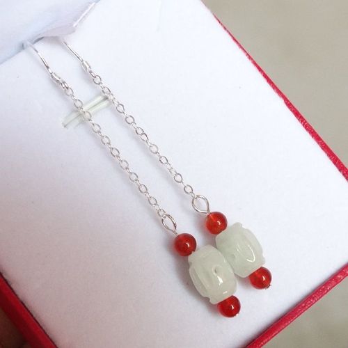 Boucles D'oreilles Rondes En Argent 925, Agate Émeraude Naturelle, Jade, Original, Bricolage À La Main, Accessoires, Perle Verte, Bijoux En Pierre Pour Femmes