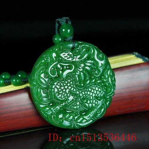Collier Pendentif Kylin En Jade Vert Naturel, Bijoux, Accessoires De Mode, Sculpté À La Main, Amulette Porte-Bonheur Pour Homme, Cadeaux, Chaîne De Pull