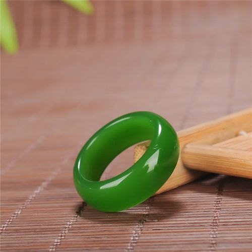 Bague En Jade Vert Chinois 8-10, Bijoux À Breloques, Accessoires De Mode, Sculpté À La Main, Amulette Porte-Bonheur Pour Homme Et Femme, Cadeaux P101