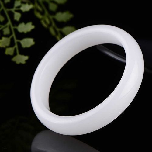 Bracelet En Jade Blanc Naturel 54-64mm, Bijoux Amulette À La Mode, Cadeaux Pour Femmes Et Hommes, Boîte Cadeau Gratuite