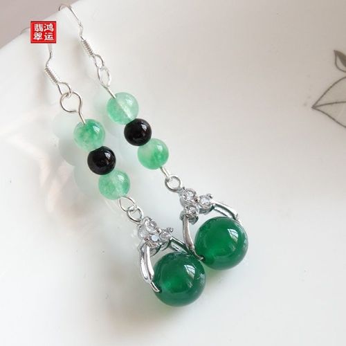 Boucles D'oreilles Rondes En Agate Naturelle Pour Femmes, Argent 925, Rouge, Vert, Jade, Original, Bricolage À La Main, Accessoires, Perle, Bijoux Pour Femmes