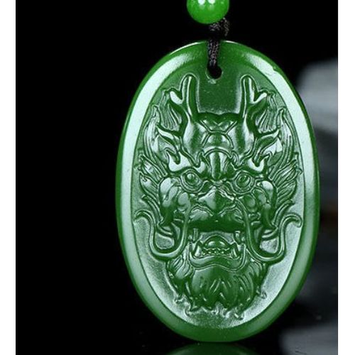 Collier En Jade Vert Dragon Sun Wukong, Pendentif, Bijoux Chinois Sculpté À La Main, Relax, Guérison, Cadeau Porte-Bonheur Pour Femmes Et Hommes, Corde Gratuite