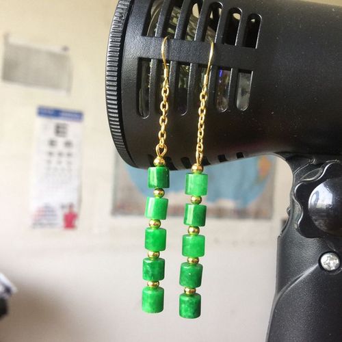 Boucles D'oreilles En Argent 925 Jade Vert Naturel, 5x5mm, Original, Bricolage À La Main, Accessoires Perle, Cadeaux Pour Femmes, Bijoux Amulette