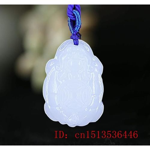 Pendentif En Jade Blanc Naturel, Pendentif En Forme De Tortue Dragon, Collier, Breloque, Bijoux, Accessoires De Mode, Sculpté À La Main, Porte-Bonheur, Amulette, Cadeau