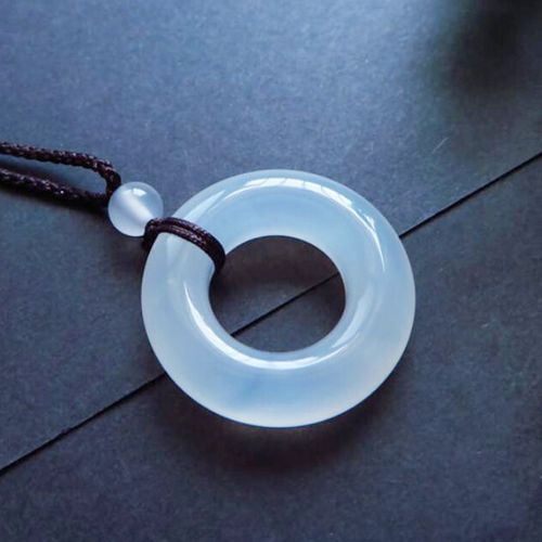 Pendentif En Jade Agate Naturelle Verte, Boucle De Sécurité, Calcédoine, Collier De Bijoux Fins Pour Femmes