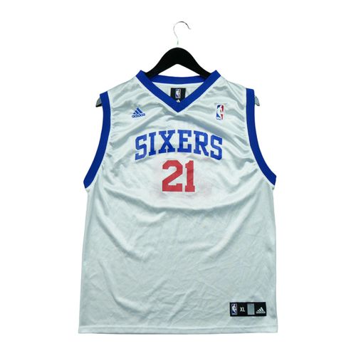 Reconditionné - Maillot Adidas Philadelphie 76ers Sixers Nba - Taille 18/20 Ans - - Blanc