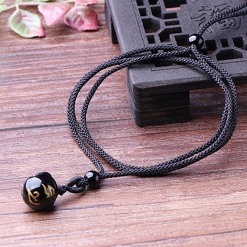 Pendentif En Agate Calcédoine Rouge Naturelle, Collier De Perles Rondes D'obsidienne De 16mm, Cadeau Pour Femmes, Pierre De Jade Fine, Bijoux, Corde Gratuite