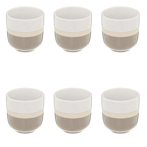 Lot De 6 Tasses À Café "Sofia" 14cl Gris