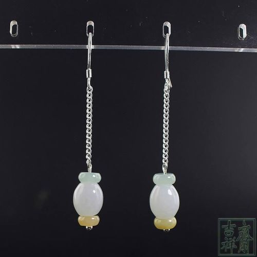 Boucles D'oreilles En Argent 925 Incrusté D'émeraude Naturelle, Perles Originales, Bricolage À La Main, Accessoires Perle Verte, Cadeaux Porte-Bonheur Pour Femmes, Bijoux En Pierre