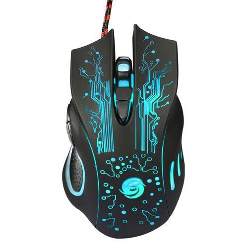 Souris filaire optique de Gaming, rétro-éclairage, 5500DPI, pour ordinateur fixe et portable, accessoire de bureau ergonomique pour jeux vidéo