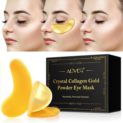 Masque Pour Les Yeux À Base De Collagène Cristal Doré, Poudre Hydratante, Estompe Les Cernes, Patch De Soins Pour La Peau, Produit De Beauté Pour Femmes, 25 Paires 
