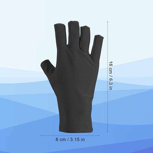 Gants de manucure Protection UV Upf 50+ Sans doigts pour les