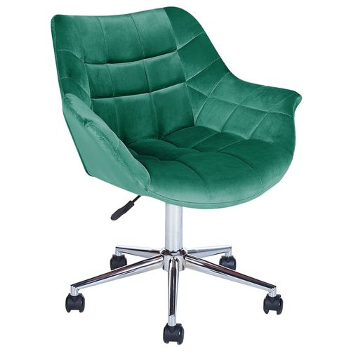 Chaise De Bureau En Velours Vert Labelle