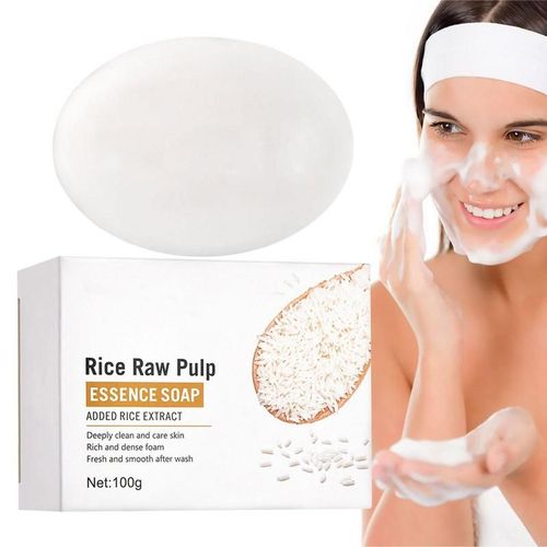 Savon Blanchissant Au Riz Pour Le Corps, Barre De Savon Naturel, Pur, Naturel, Soin De La Peau, Nettoyant Pour Le Corps, Pour Éclaircir La Peau, Unifie Le Teint 