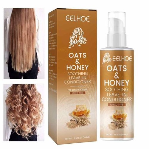 Après-Shampoing Nourrissant Pour Cheveux Et Cuir Chevelu, Sans Lavage, Au Miel, Adoucissant, 3.5 Floz, Cheveux Duveteux En 30 Secondes 