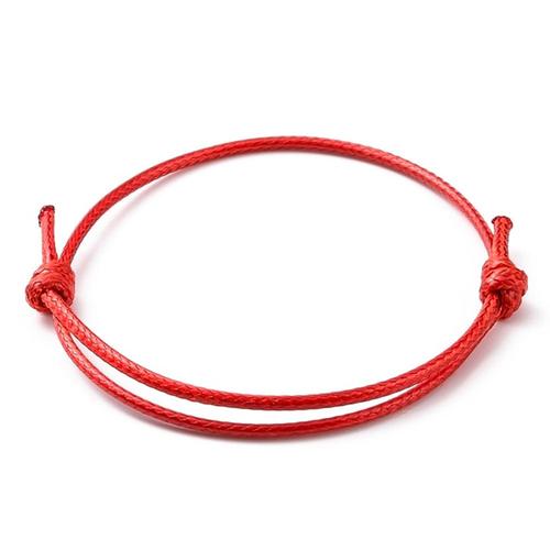Zense - Bracelet Fin Rouge Pour Homme En Corde Cirée Ajustable Zb0361
