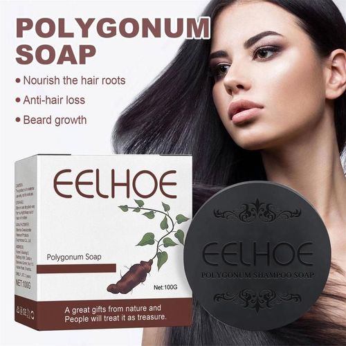 Barre De Shampoing Polygonum, 100g, Savon Pour Réparation Des Cheveux Volumisants Et Hydratants, Assombrissement Des Cheveux 