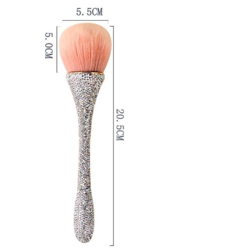 Brosse Dissolvant Souple À Poignée En Diamant, Brosse De Maquillage, De Nail Art, De Nettoyage De La Poussière Des Ongles, Outil De Manucure 