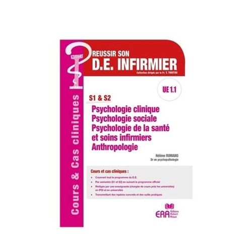 Psychologie Clinique, Psychologie Sociale, Psychologie De La Santé Et Soins Infirmiers, Anthropologie - Ue 1.1