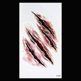 Tatouage Temporaire Effrayant Et Étanche, Autocollants Pour Les Blessures Sanglantes D'halloween, Faux Tatouages, Pour Fête D'halloween, Maquillage, Outils De Beauté 