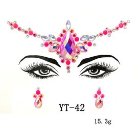 Autocollant De Tatouage Temporaire Pour Femmes, 3d, Paillettes, Bijoux En Cristal, Décoration, Festival De Musique, Brillant, Perceuse En Acrylique 