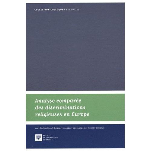 Analyse Comparée Des Discriminations Religieuses En Europe
