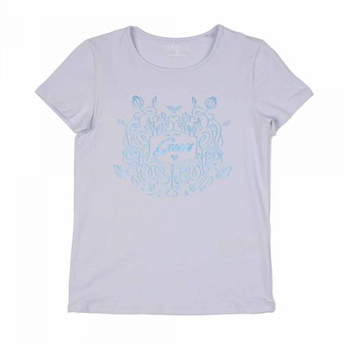 Tee Shirt Avec Logo Et Dessins Fleur Enfant Guess