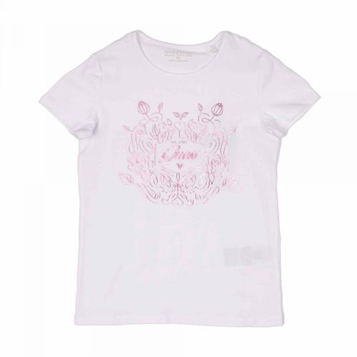 Tee Shirt Avec Logo Et Dessins Fleur Enfant Guess