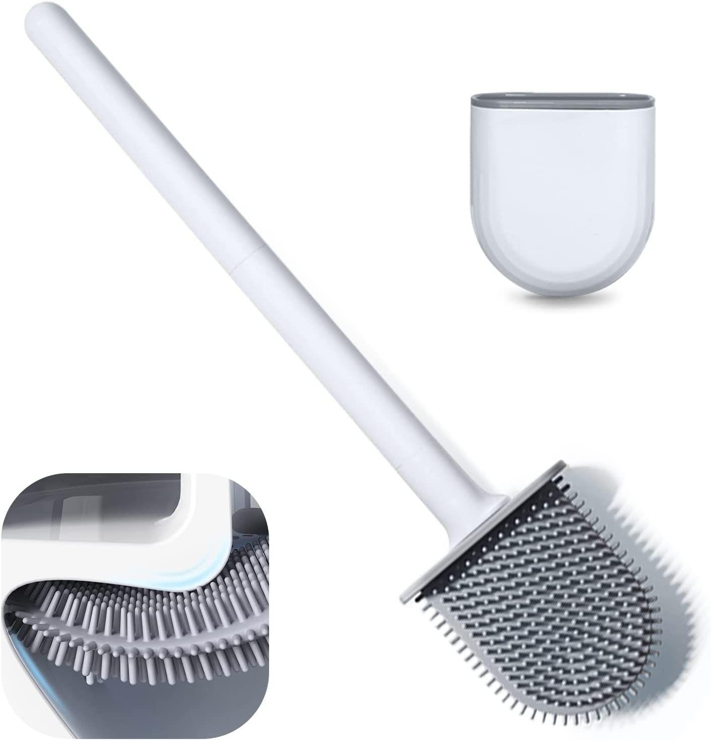 Brosse de Toilette Brosse WC Silicone, Séchage Rapide WC Montage Mural/au  Sol, Brosses De Toilette et Supports et Base Anti-Goutte, Brosse WC Mural,  Balayette WC Ventilée [Blanc] | Rakuten