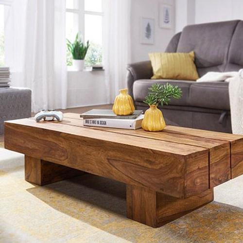 Table Basse 120x45x30 Cm En Bois De Sheesham Massif - Raffy