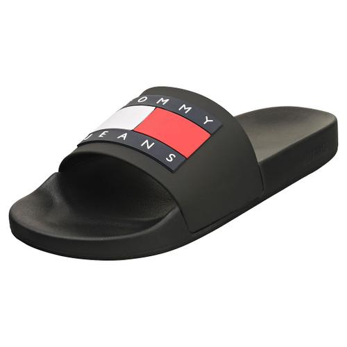 Tommy Jeans Pool Homme Sandals Faire Glisser Noir