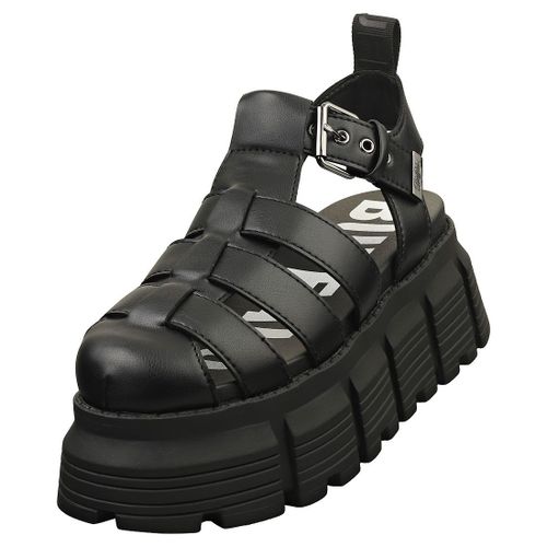 Buffalo Ava Fisher Vegan Nappa Sandals Platesforme Noir