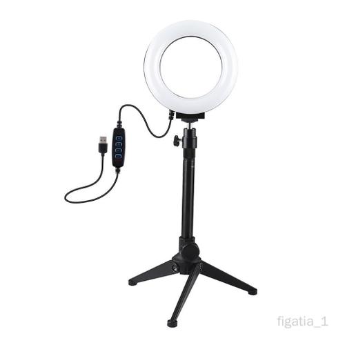 Anneau LED Lampe Selfie Caméra Téléphone Photo Dimmable