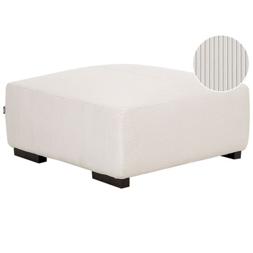 Ottoman En Velours Côtelé Blanc Cassé Lungo
