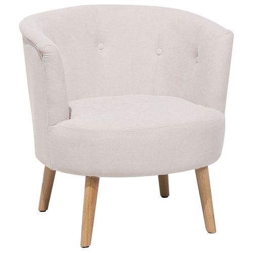 Fauteuil Odenzen Tissu Blanc Cassé