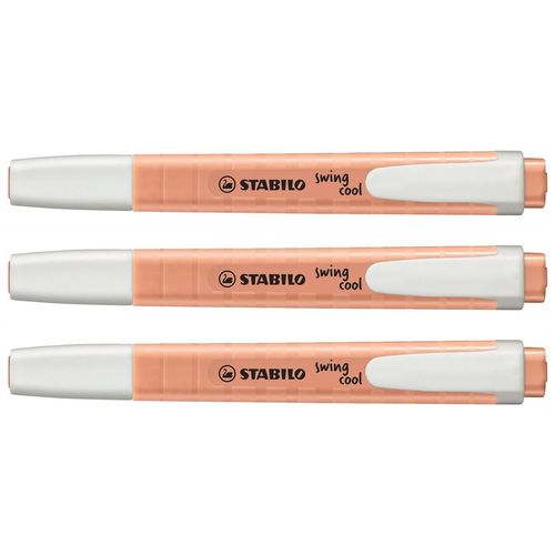 Stabilo Lot De 3 Surligneurs - Swing Cool Pastel Edition - Teint De P¿Che