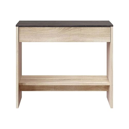 Meuble D'entrée Effet Bois Beige, Marron 107x33h79 Cm