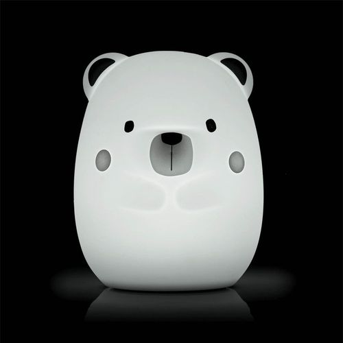 Veilleuse Nounours En Silicone Grand Modèle - Blanc - Multicolore
