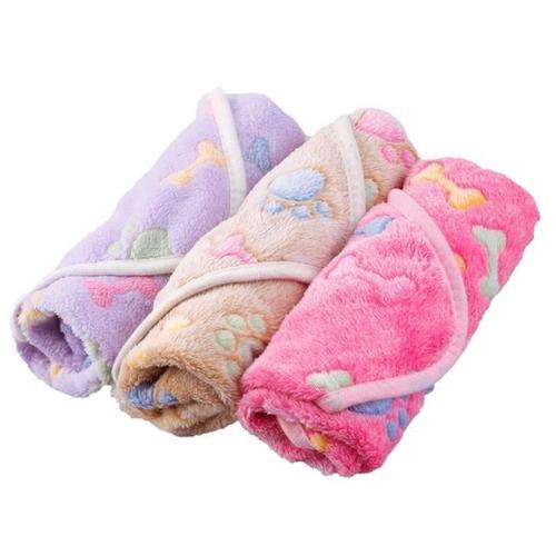 Chiot Couverture Couverture Coussin Petit Chien Chat Lit Doux Chaud Sommeil Mat Animaux Chaton Doux Polaire Couverture 60x Ens73866