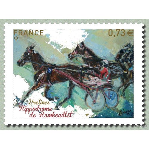 France 2017, Très Beau Timbre Neuf** Luxe Yvert 5158, Oeuvre D' Anne Clabaux, Artiste D'art Contemporain, "Yvelines Hippodrome De Rambouillet".