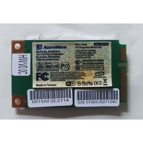 Carte WIFI Azurewave Atheros AR5BXB63