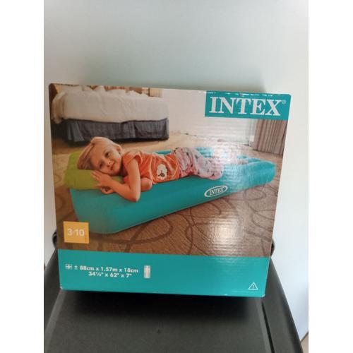 Matelas Gonflable Bleu Intex 1 Personne 3-10 Ans