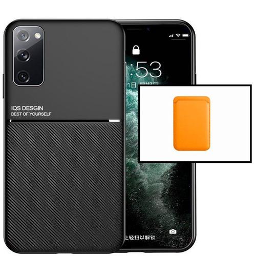 Kit Coque Magnétique Lux + Portefeuille Magnétique Orange Pour Samsung Galaxy S20 Ultra