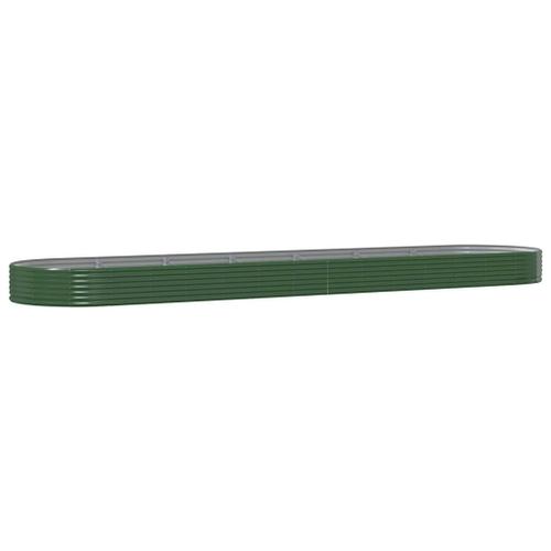 Vidaxl Jardinière De Jardin Acier Enduit De Poudre 600x140x36 Cm Vert