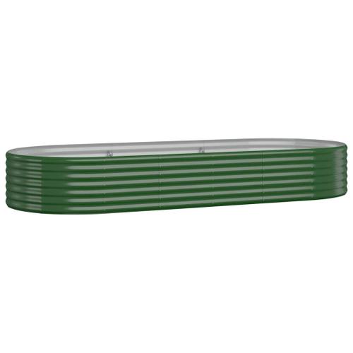 Vidaxl Jardinière De Jardin Acier Enduit De Poudre 249x100x36 Cm Vert