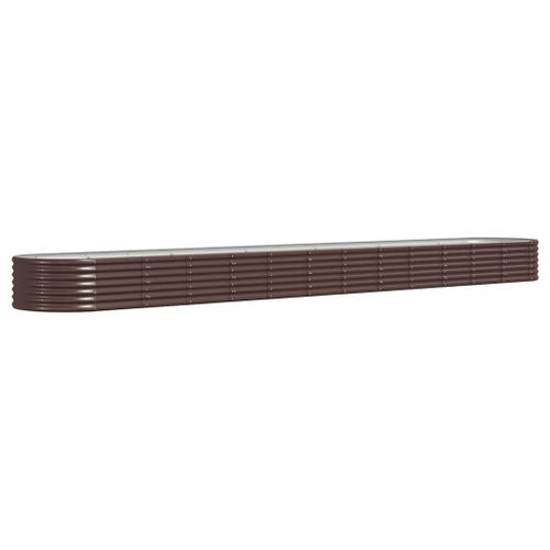 Vidaxl Jardinière De Jardin Acier Enduit De Poudre 512x80x36 Cm Marron